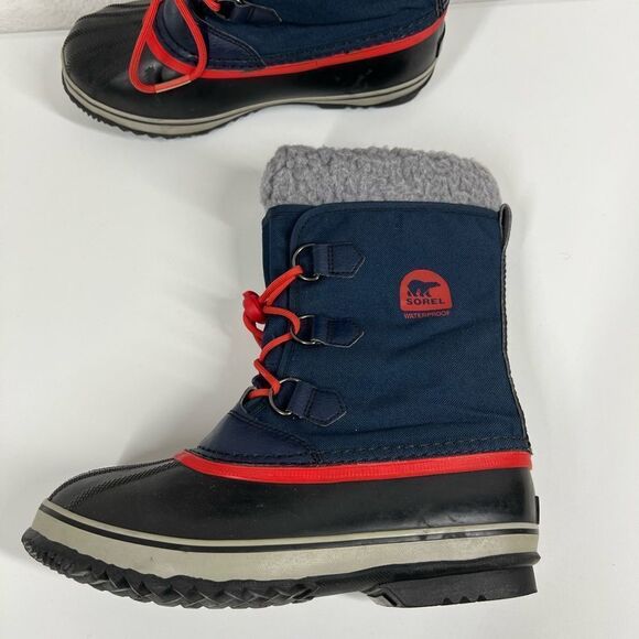Winter boots Sorel size 6 Waterproof Blue Red - Picture 2 of 11